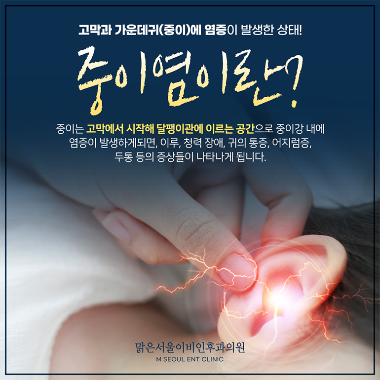 의정부중이염 증상에 맞추어