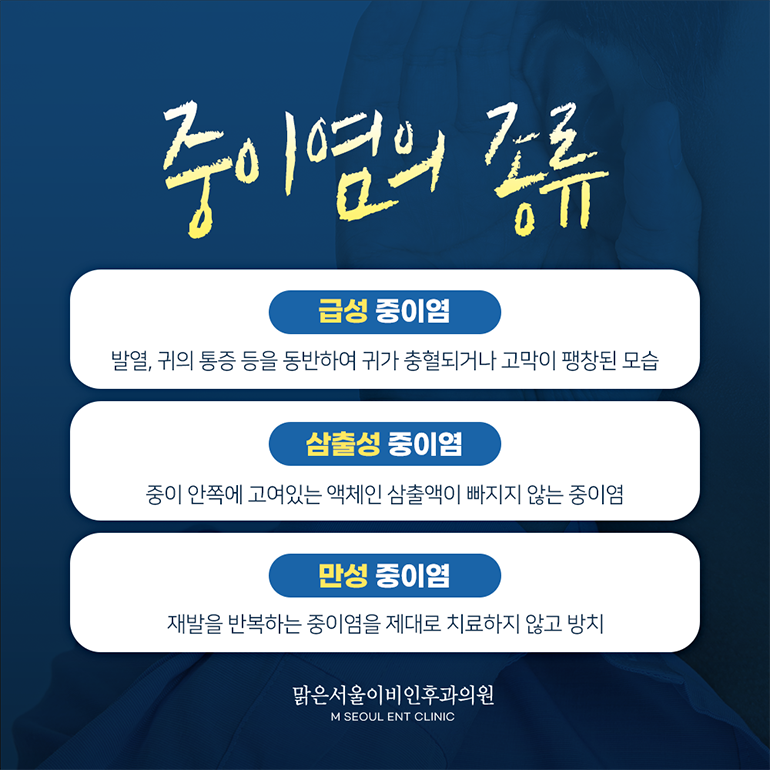 의정부중이염 증상에 맞추어