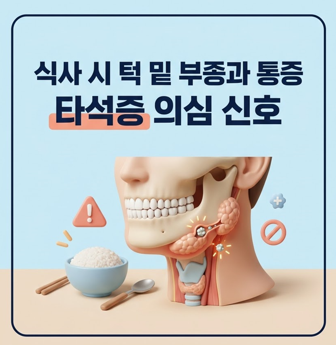 [다산이비인후과] 밥 먹을 때 턱 밑이 붓고 아프다면, 침샘에 문제 생긴 신호