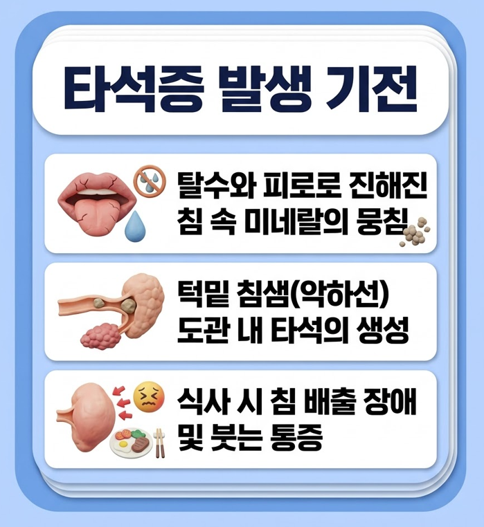 [다산이비인후과] 밥 먹을 때 턱 밑이 붓고 아프다면, 침샘에 문제 생긴 신호