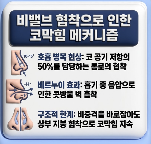 [포천이비인후과] 비염약도 안 듣는 한쪽 코막힘, 비중격 아닌 비밸브 문제일 수도